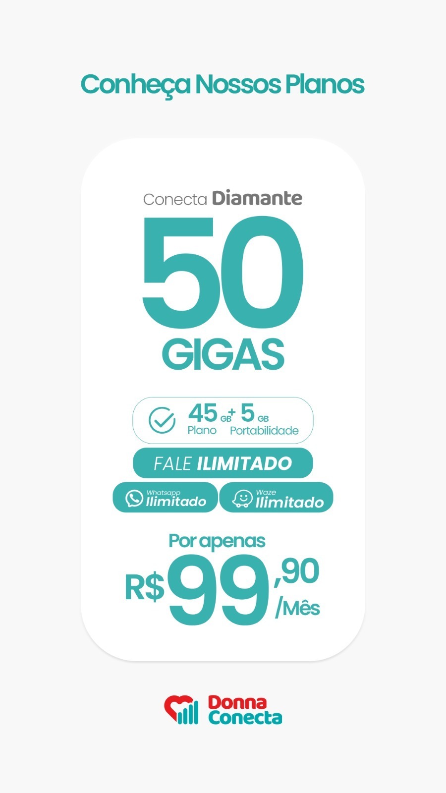 Plano Conecta Diamante — arte oficial Donna Conecta