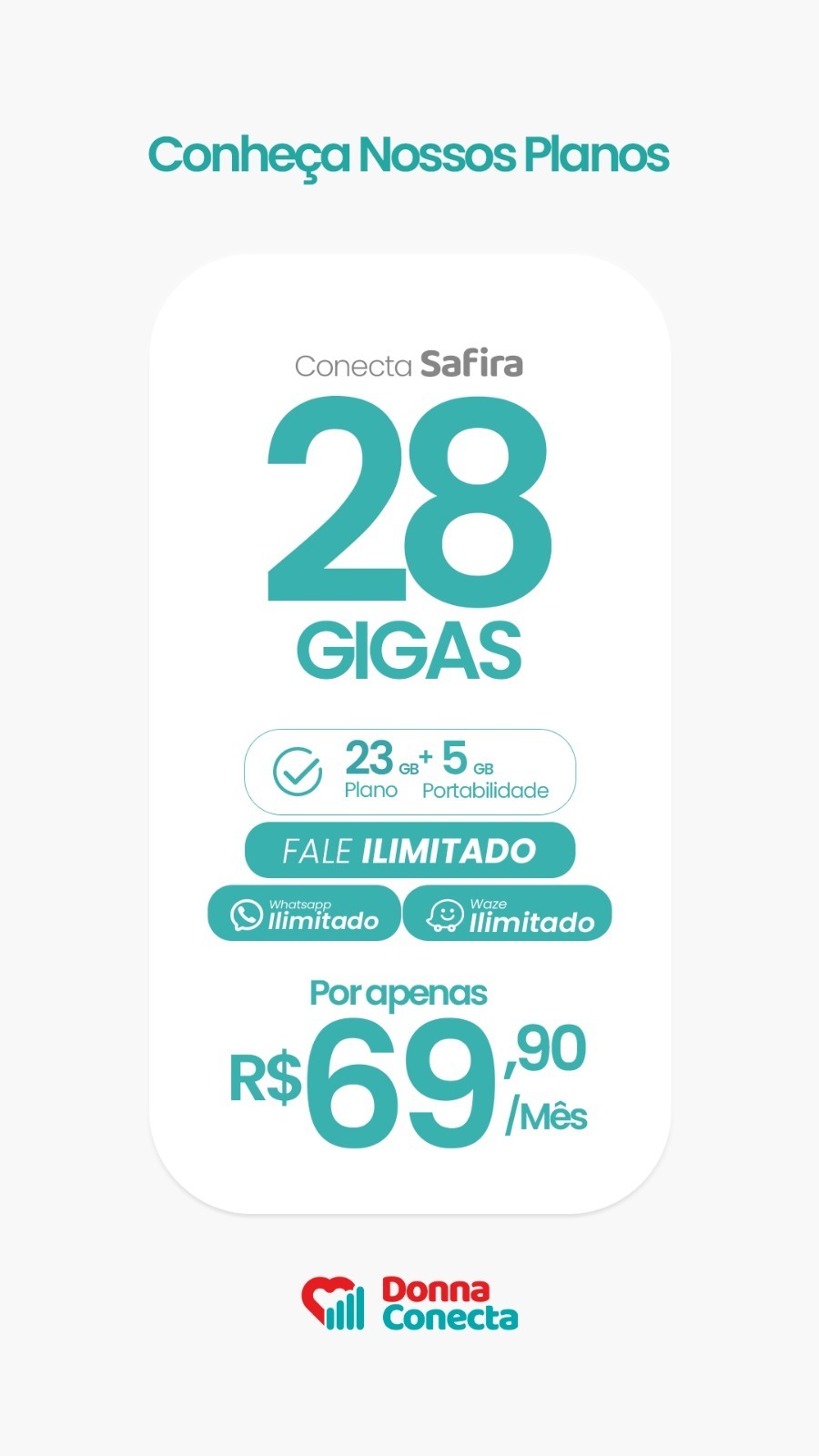 Plano Conecta Safira — arte oficial Donna Conecta