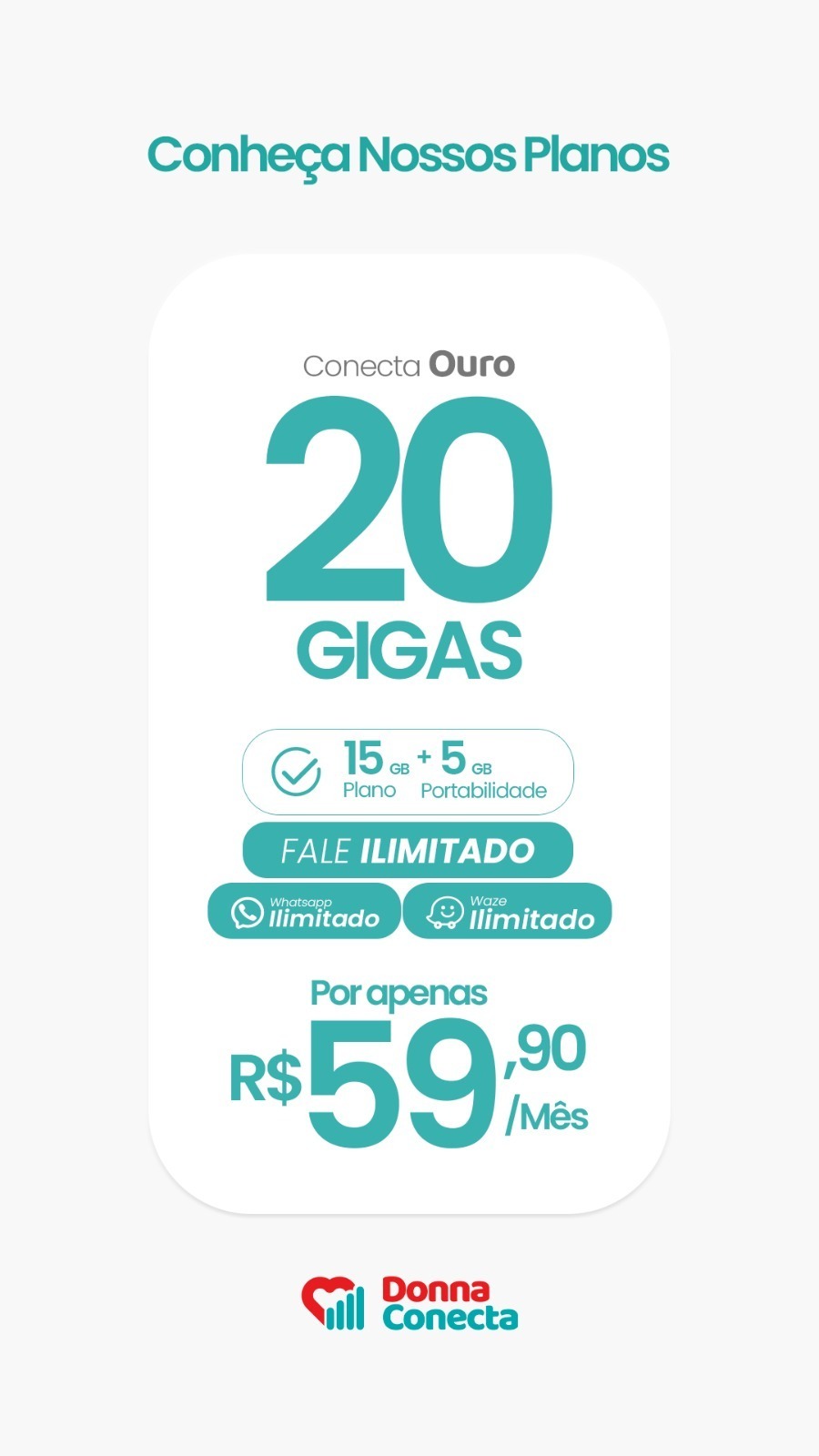 Plano Conecta Ouro — arte oficial Donna Conecta